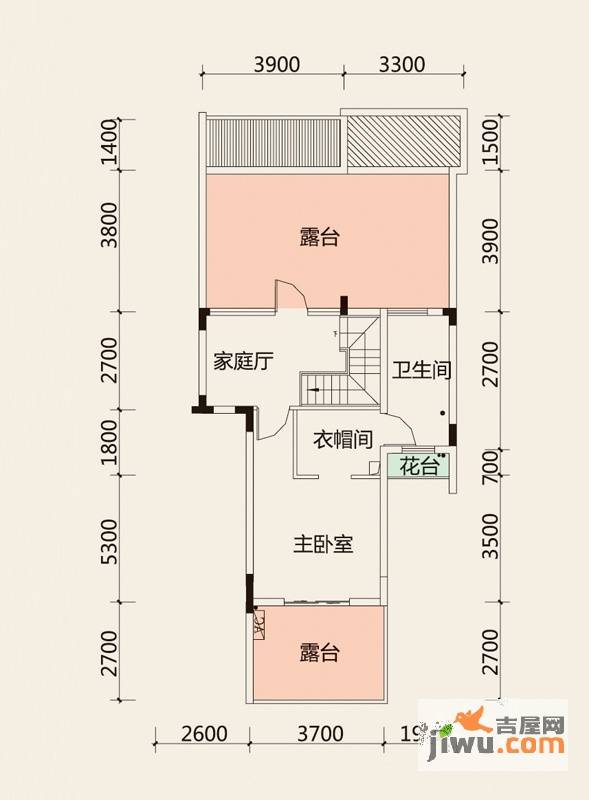 溪山御景3室3厅2卫132.3㎡户型图