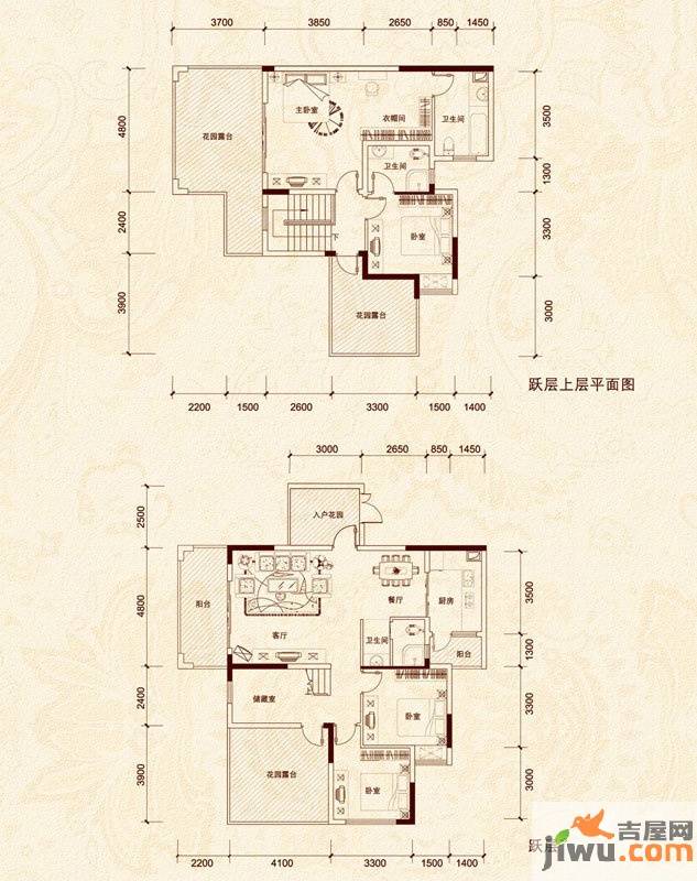 懿府4室2厅3卫180.9㎡户型图