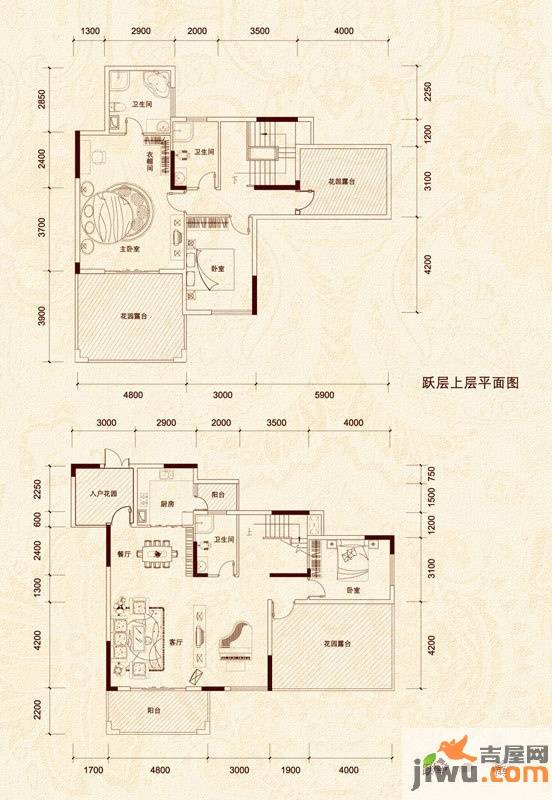 懿府3室3厅3卫214.7㎡户型图