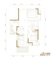 保利国际广场2室2厅1卫91㎡户型图