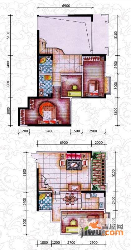 碧园花城5室3厅3卫179.8㎡户型图