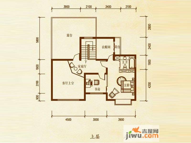 檀溪谷4室4厅2卫190.3㎡户型图