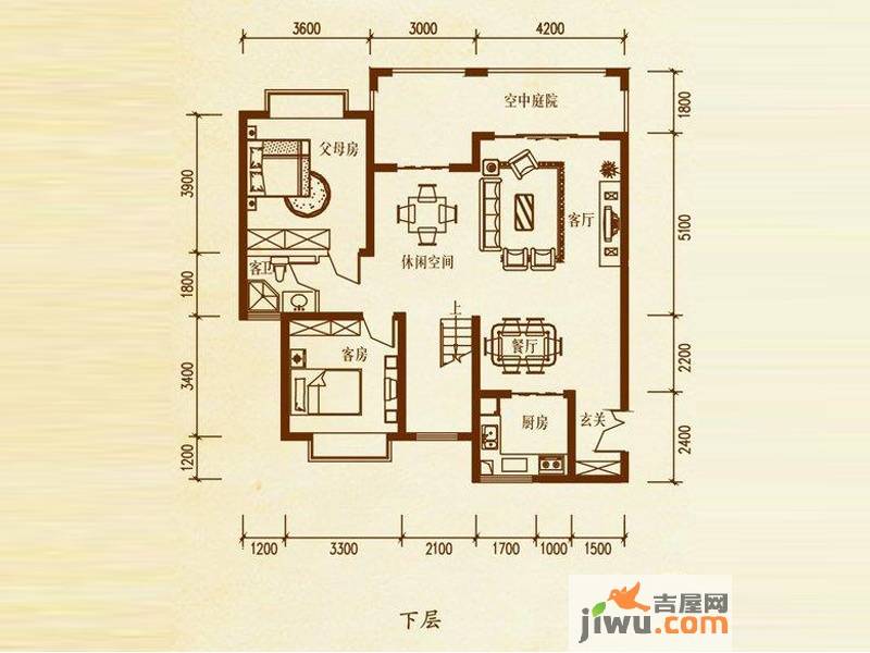 檀溪谷4室3厅2卫179.7㎡户型图