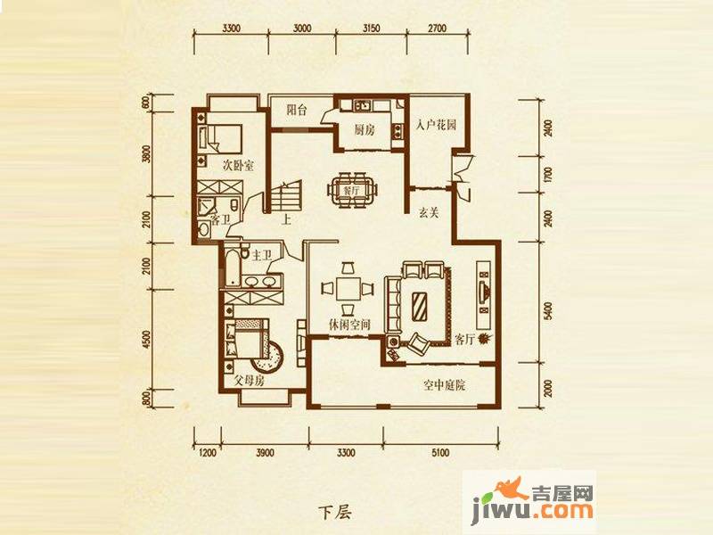 檀溪谷5室4厅4卫271.9㎡户型图