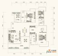 观山湖1号4室2厅2卫165.6㎡户型图