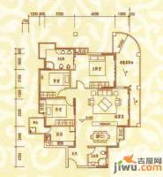 金龙国际花园3室2厅2卫125.6㎡户型图