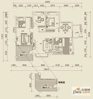 金龙国际花园3室2厅2卫134.6㎡户型图