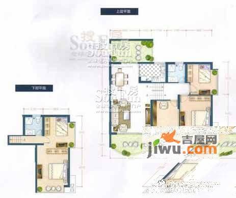 春江滴翠4室2厅2卫154.6㎡户型图