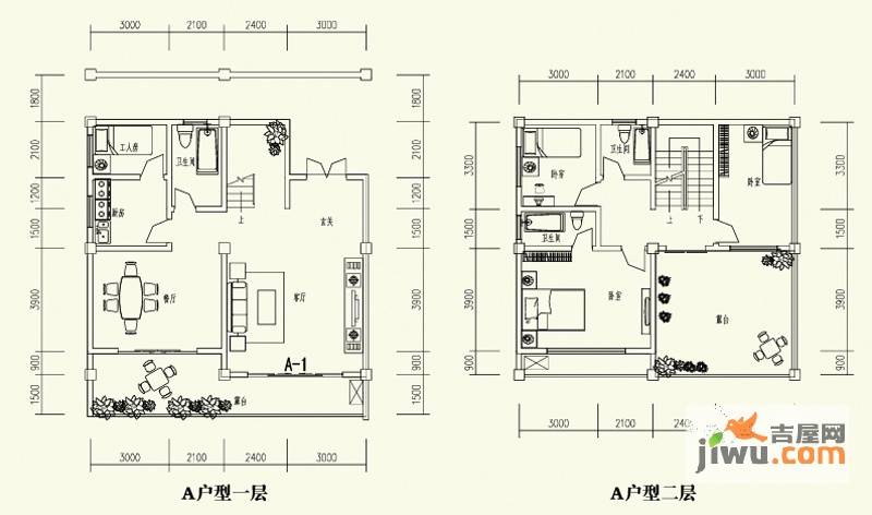 森林溪畔4室3厅3卫166.9㎡户型图