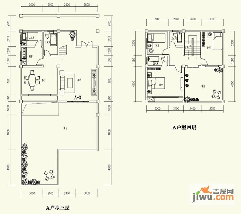 森林溪畔4室2厅3卫168.5㎡户型图