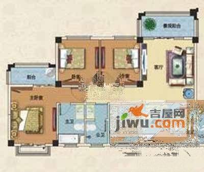 金色半岛4室3厅3卫212.3㎡户型图