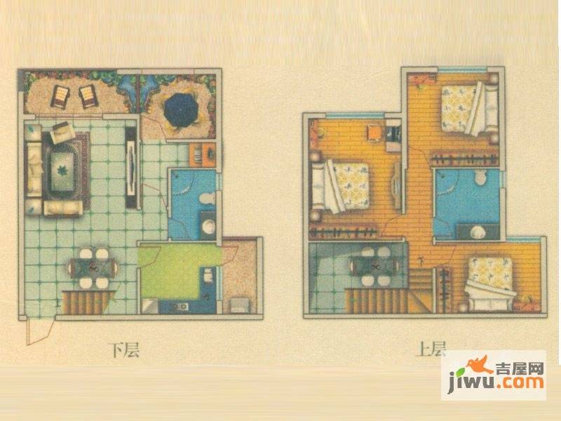 启鸿假日城市3室2厅2卫138㎡户型图