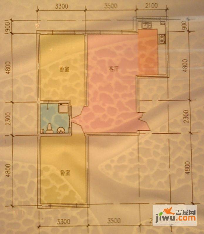 世纪馨园2室1厅0卫75.6㎡户型图