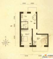华亨名城2室2厅1卫73.4㎡户型图