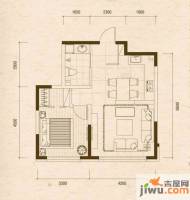 隆德华府1室2厅1卫61.5㎡户型图