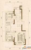 隆德华府2室2厅1卫105.3㎡户型图