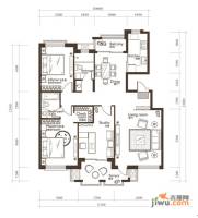 领秀朝阳3室2厅2卫139.9㎡户型图