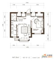 领秀朝阳1室1厅1卫67.3㎡户型图