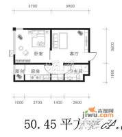 北方尚品1室1厅1卫50.5㎡户型图