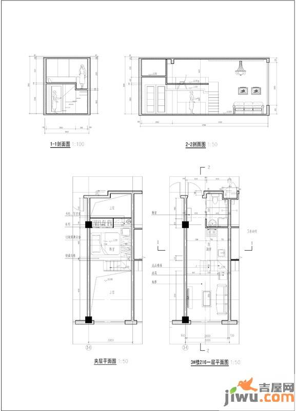 北方尚品1室1厅1卫30㎡户型图