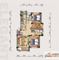 澳海東方1號3室2厅2卫110㎡户型图