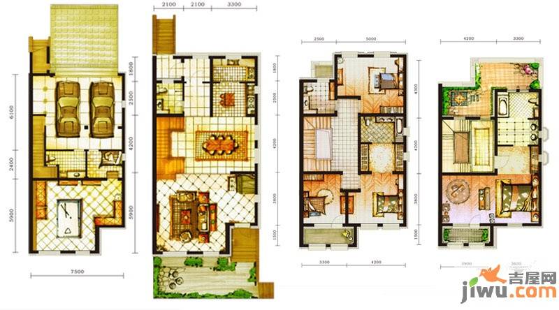 力旺弗朗明歌4室3厅4卫户型图