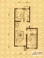 万晟爱琴海一期2室1厅1卫74㎡户型图