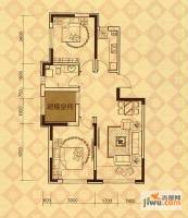 万晟爱琴海一期2室2厅1卫80㎡户型图