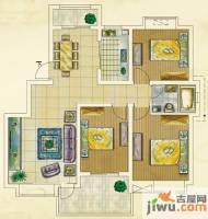 路通城邦3室2厅1卫103.4㎡户型图