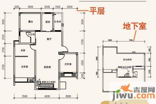 保集半岛3室2厅2卫89.2㎡户型图