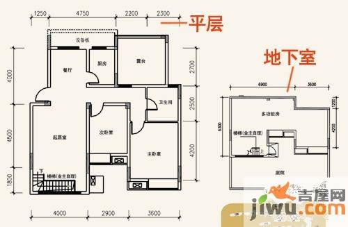 保集半岛2室2厅1卫86.4㎡户型图