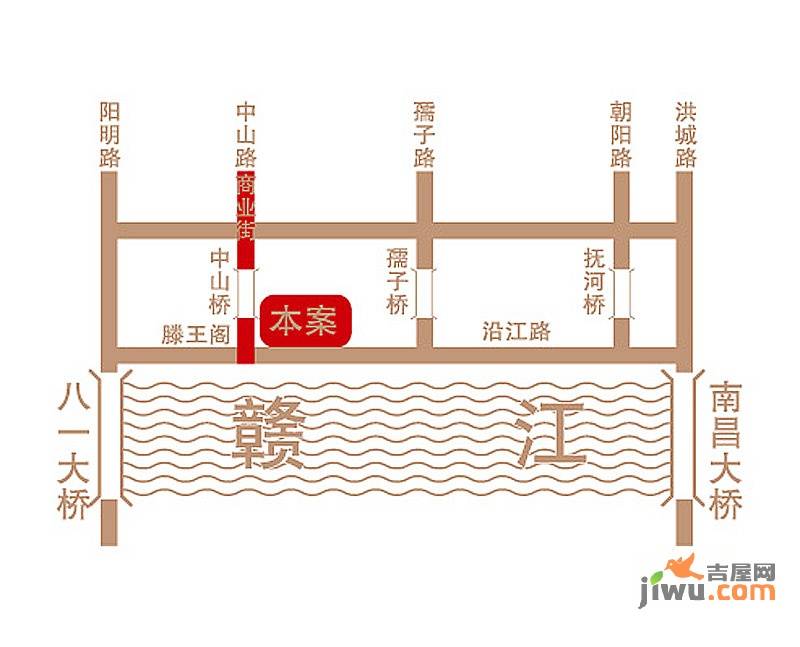 滨江一号位置交通图图片