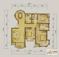 世纪中央城3室2厅2卫113.3㎡户型图