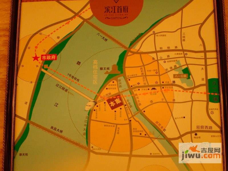 滨江首府位置交通图图片