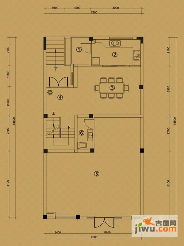 伟梦清水湾6室2厅5卫248㎡户型图