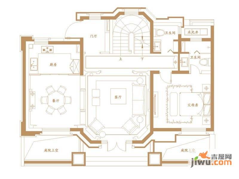 绿地海域香廷5室2厅5卫220㎡户型图