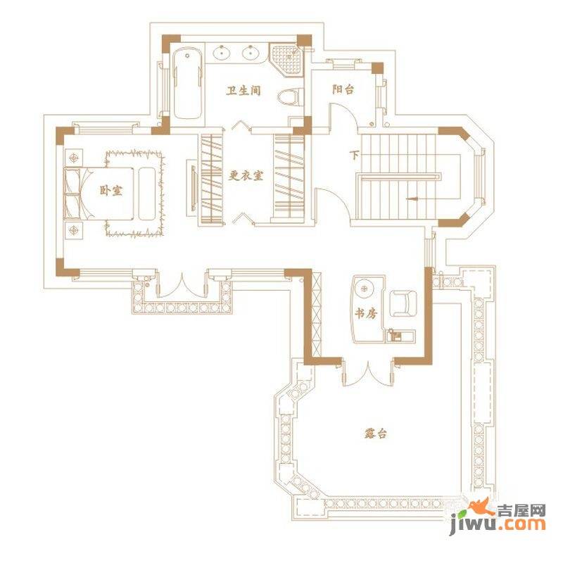 绿地海域香廷5室4厅4卫260㎡户型图