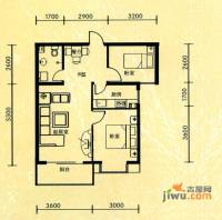 恒益翠芳庭2室2厅1卫74.6㎡户型图