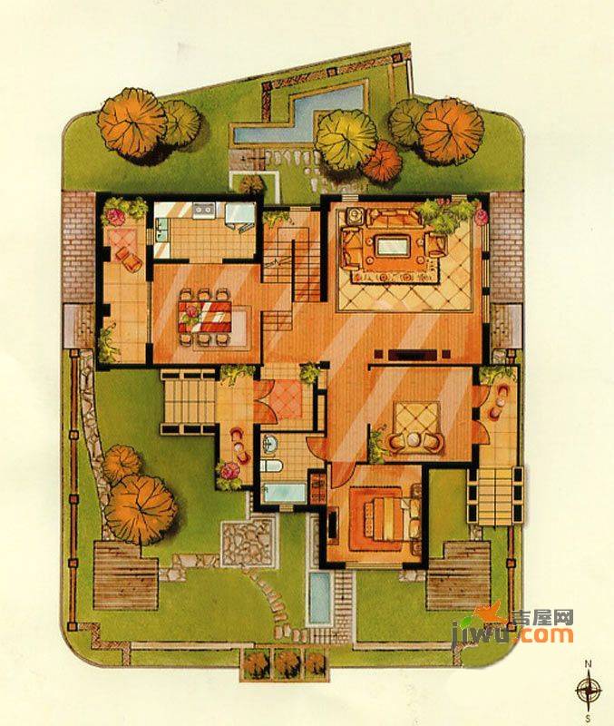 金碧艺墅普通住宅131.3㎡户型图