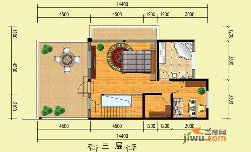 山水美居别墅1室1厅1卫281.7㎡户型图