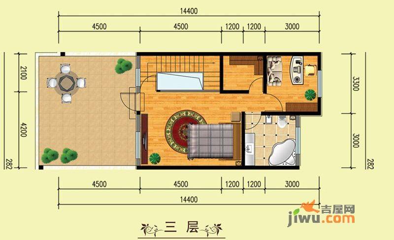 山水美居别墅1室1厅1卫261.6㎡户型图