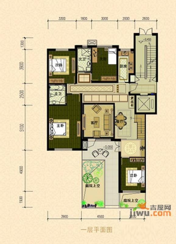 天景美地4室2厅2卫142㎡户型图