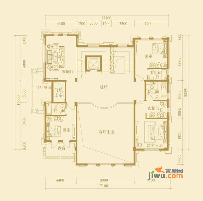 星河公馆4室1厅3卫885㎡户型图