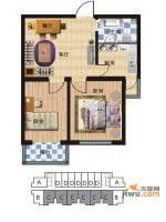 凤凰春城2室2厅1卫59.8㎡户型图