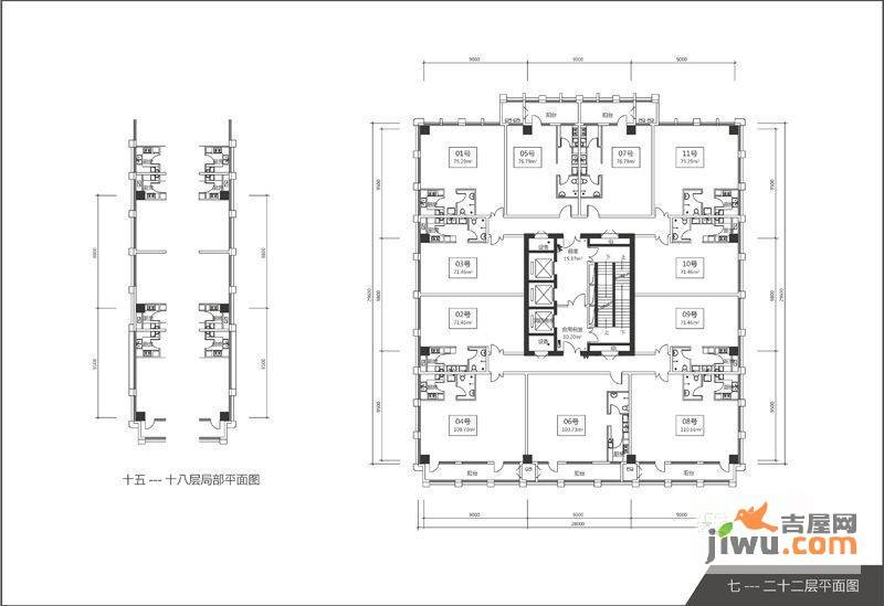 第1栋普通住宅913.1㎡户型图