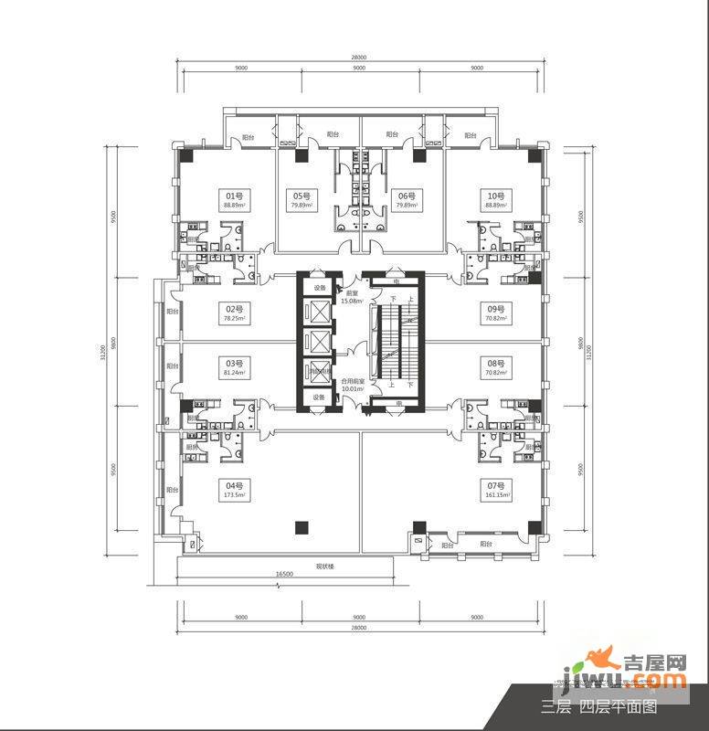 第1栋普通住宅973.3㎡户型图