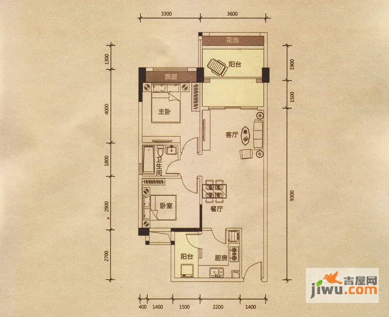 东城四季5室2厅1卫75㎡户型图