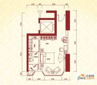 皇爵国际公馆2室1厅1卫53.6㎡户型图