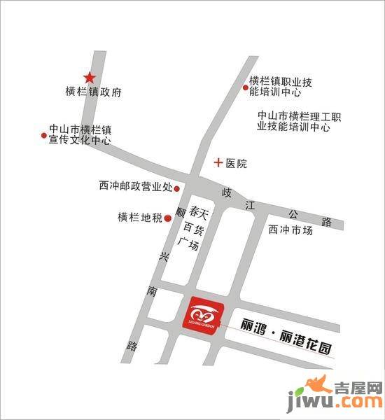 丽港花园位置交通图图片
