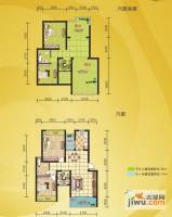 日月湖国际生态城2室2厅1卫89.5㎡户型图